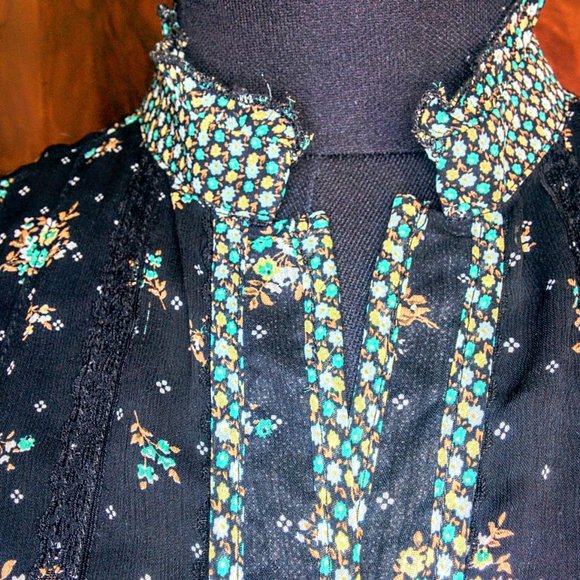 Red Herring black chiffon blouse - Picture 2 of 6